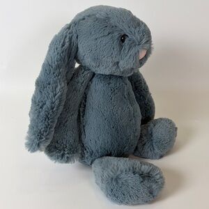 Retired Jellycat Bashful Dusky Blue Bunny Medium 12”